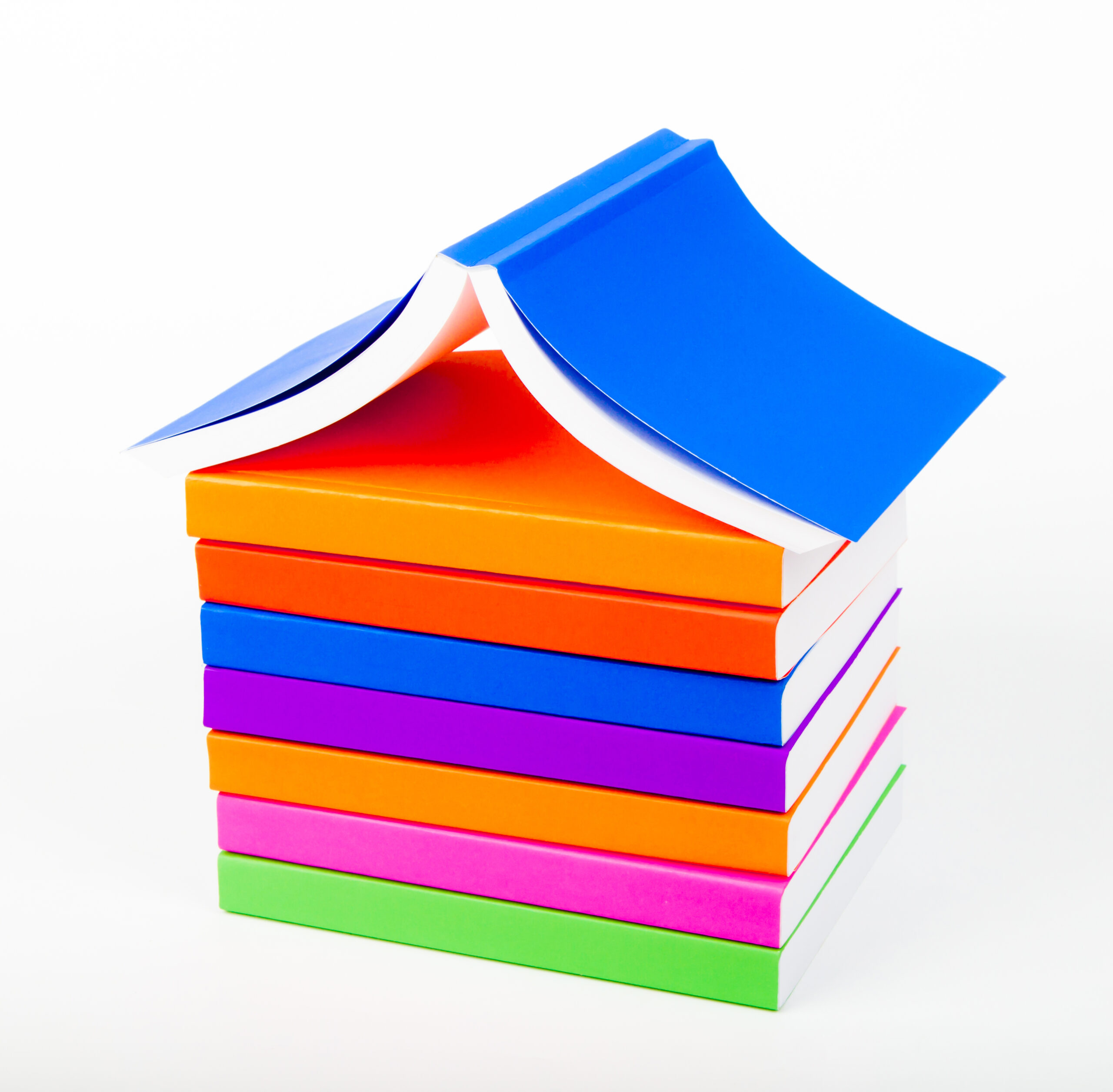 colorful books Stack like home